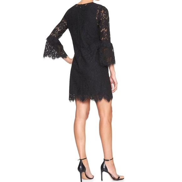 Banana Republic 3/4 Bell Sleeve Lace Shift Dress 6 - Picture 2 of 8